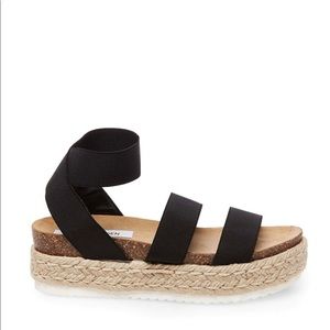 Kimme Black Sandals by Steve Madden